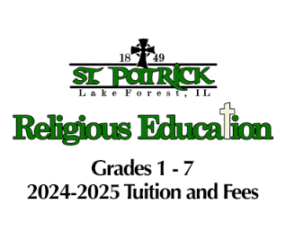2024-2025 Religious Education Registration Tuition & Fees