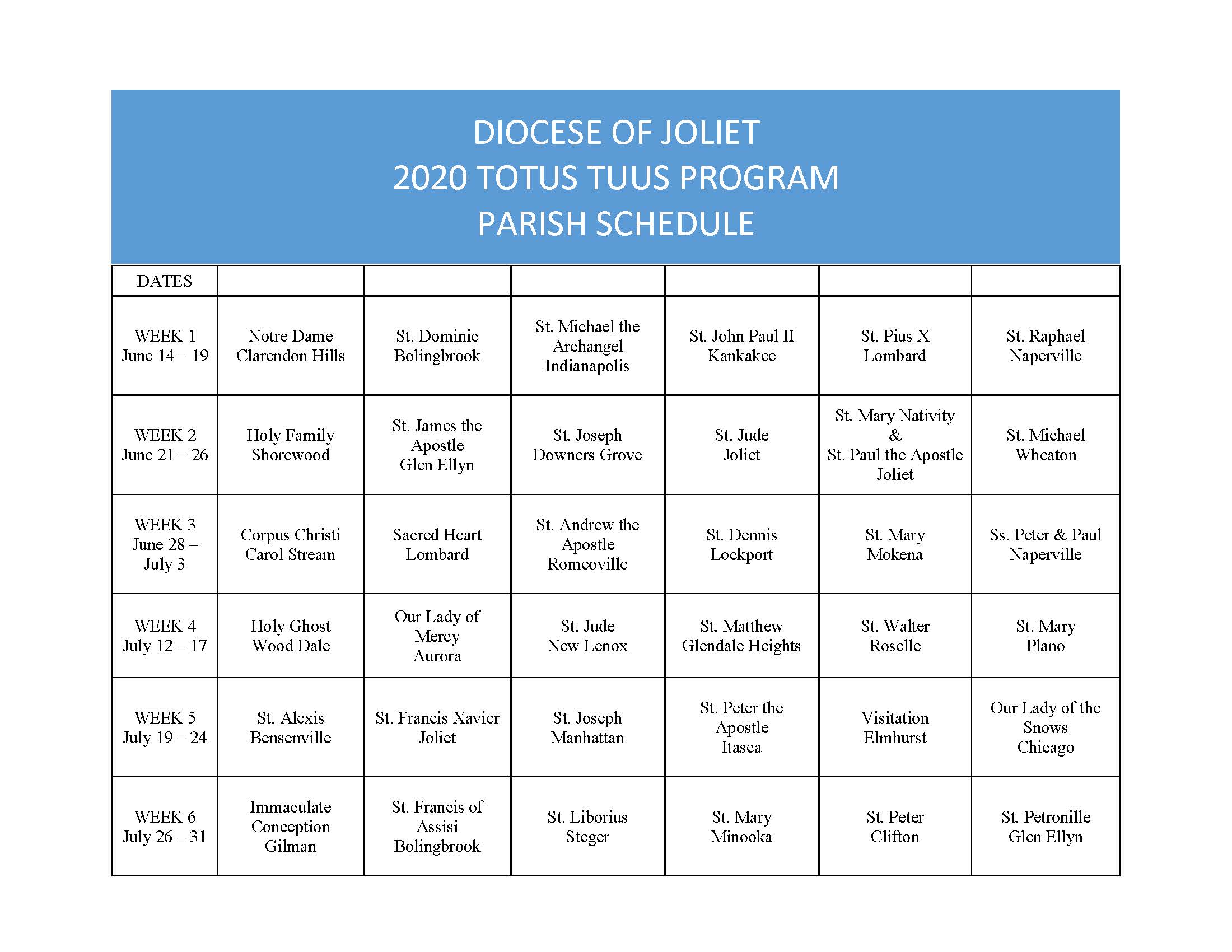 Totus Tuus of Joliet